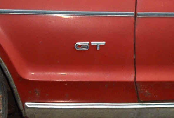 GT badge detail on door panel